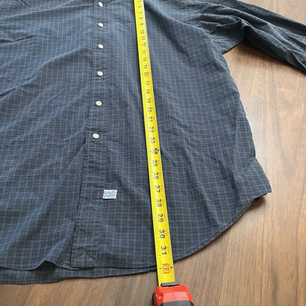 Polo Ralph Lauren Shirt Mens Large Green Plaid Classic Fit Basic Button Down